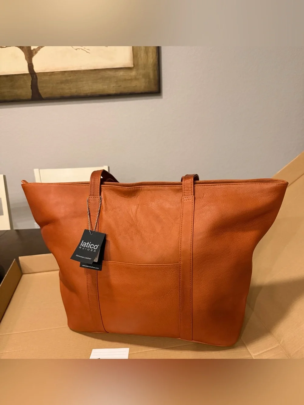 Latico Leathers Women's Leather Suburban Tote Bag - large
